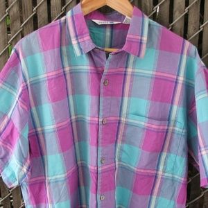 North Face Men's Vintage Short-Sleeved Plaid Shirt